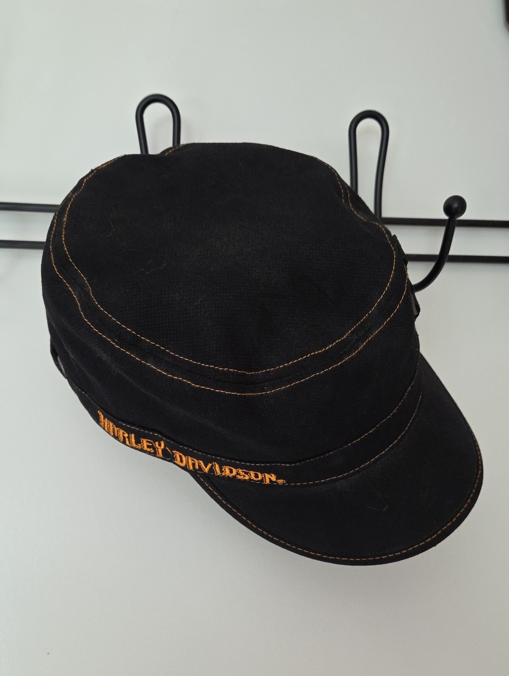 Harley-Davidson Black Cap with Orange Embroidery